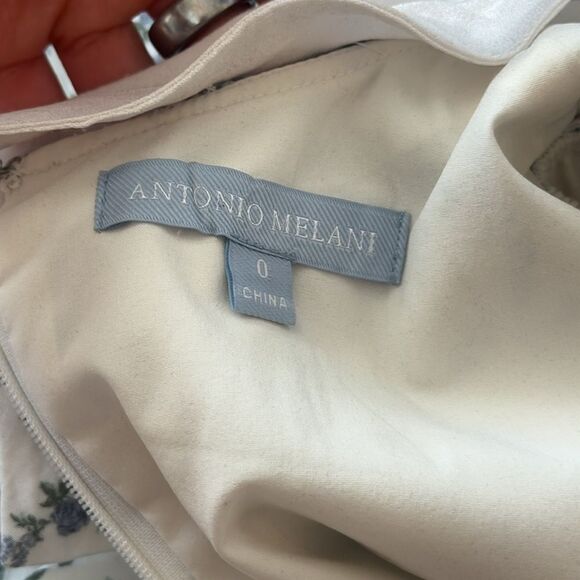 Antonio Melani Born on Fifth Cate Floral Print Crepe Platter Collar Midi Dress 0 - Picture 6 of 6